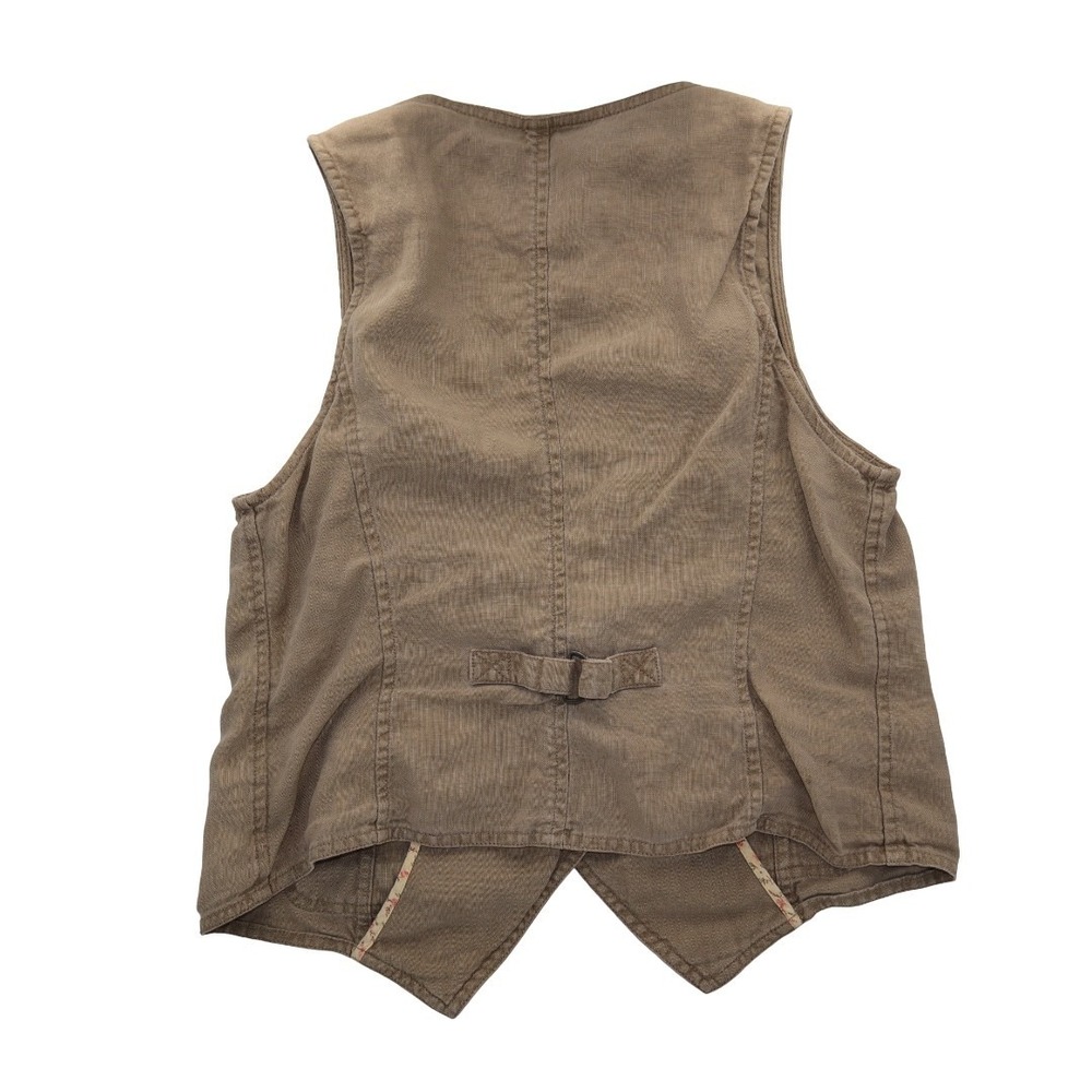 Motherhood Vest Women M Brown Button Front Utility Pocket Cottagecore - Picture 3 of 4